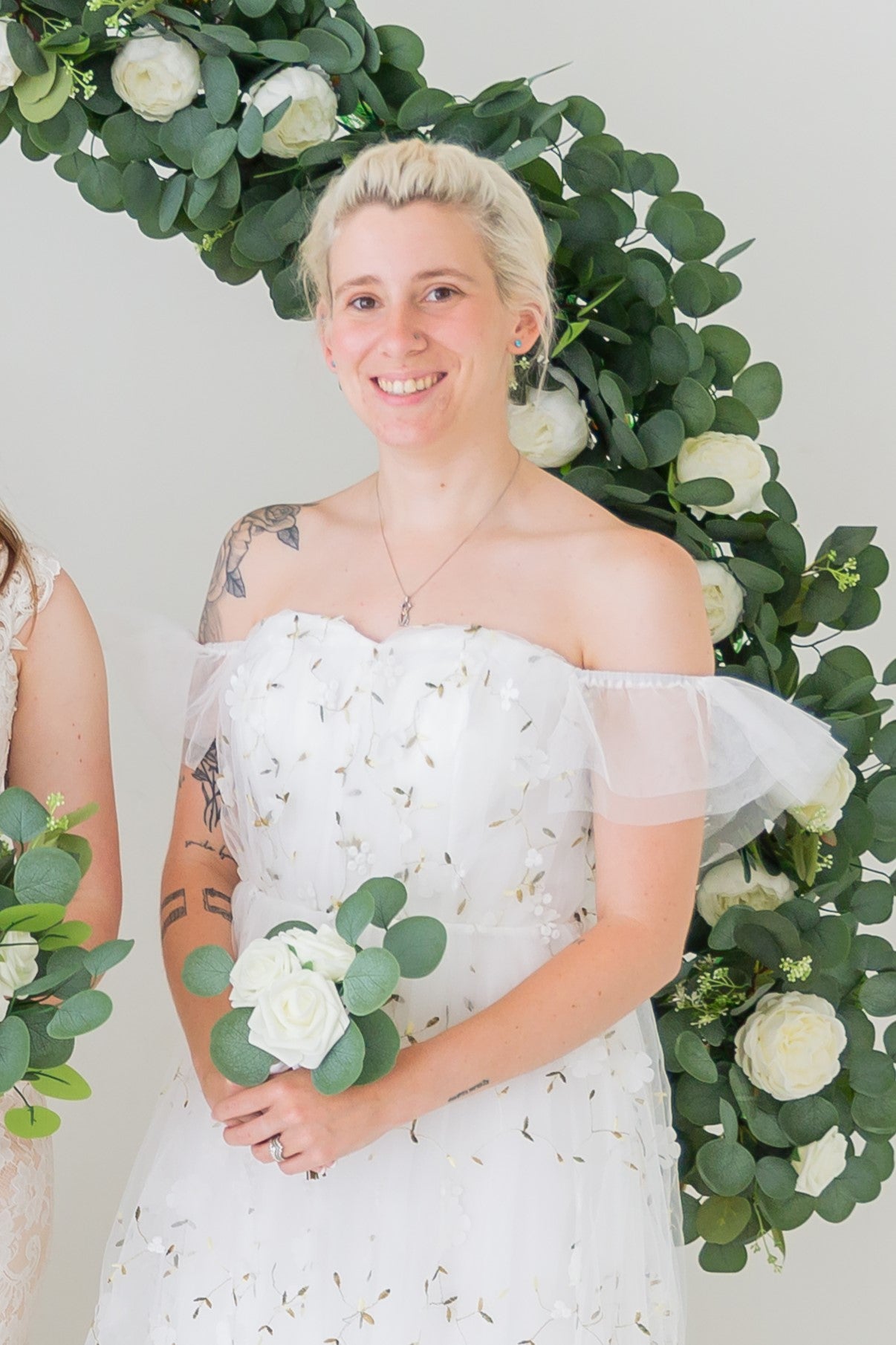 Green + White Posey Bouquet