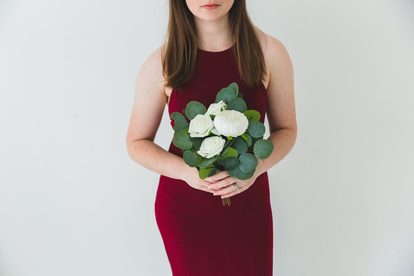 Green + White Bridesmaid Bouquet